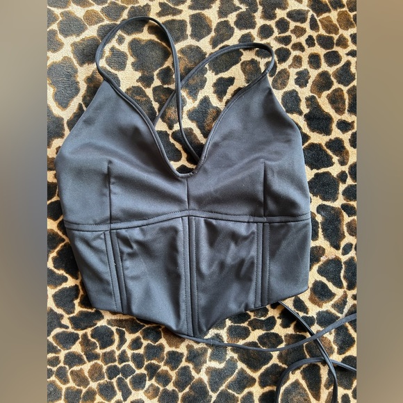 AYM STUDIO Halter Corset in Onyx - Picture 2 of 5